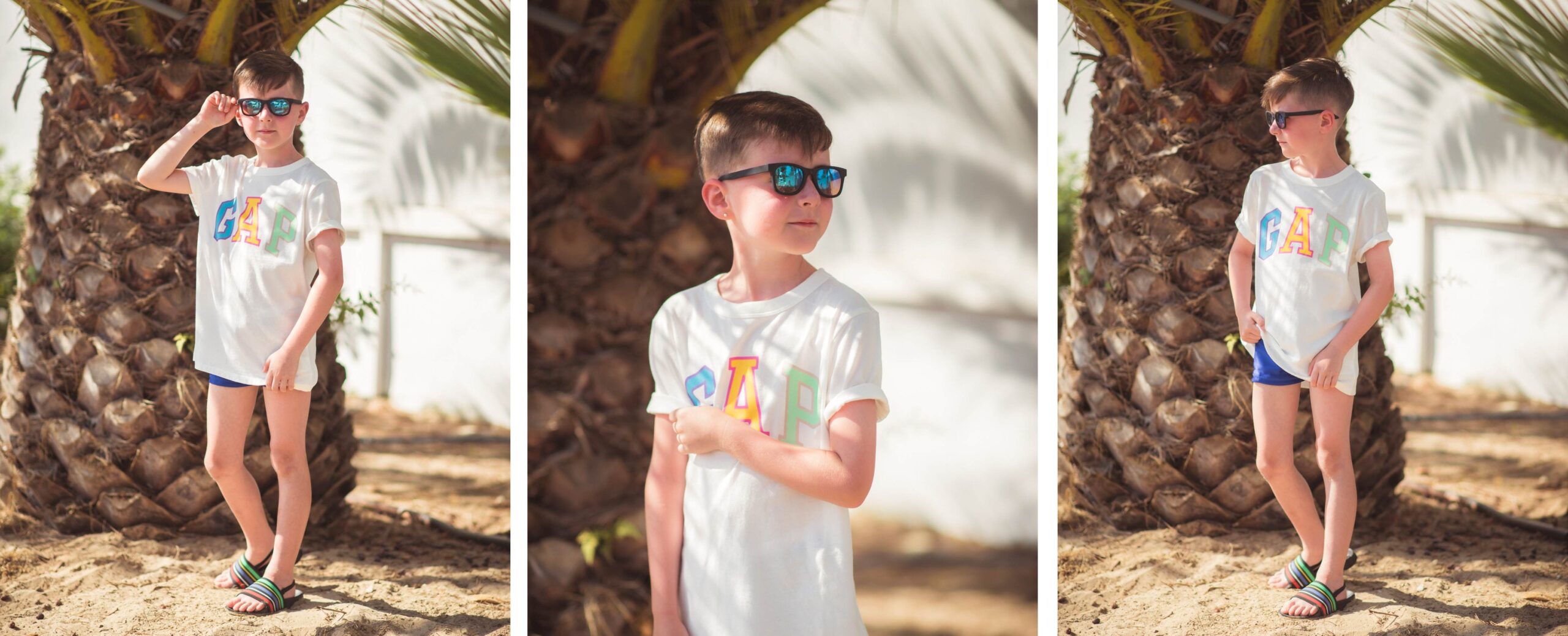 A picture of Isaac modelling for GAP in Spain.