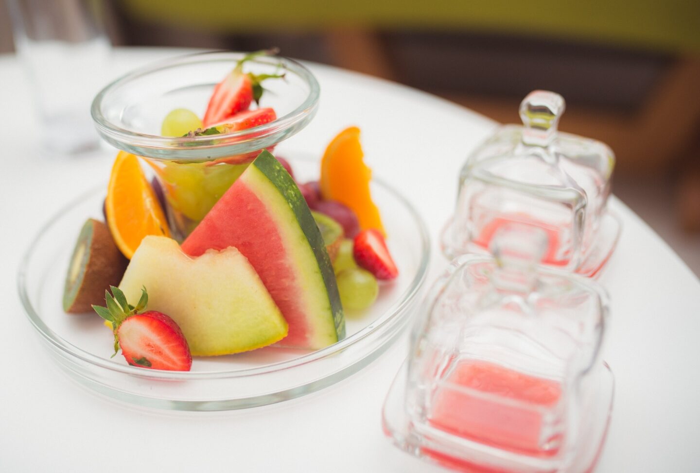 A picture of the welcome package in your hotel room at Lesante Blu.