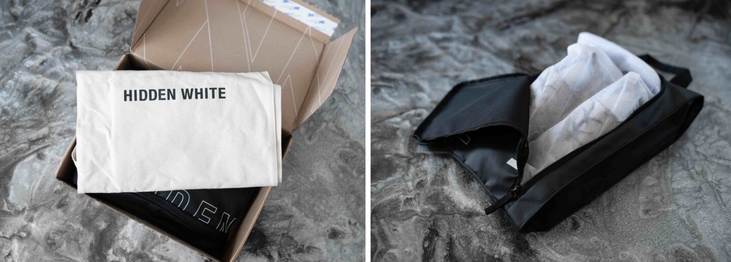 A picture of Hidden White's packaging. Images by @evesaraeden.