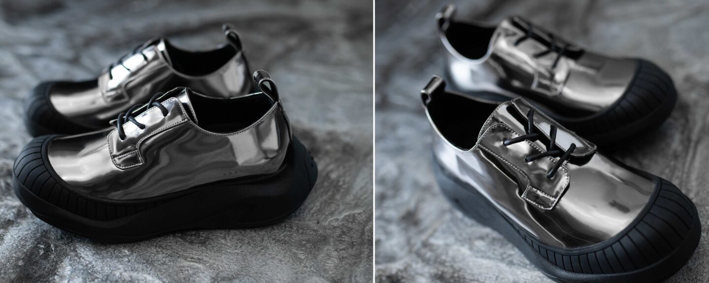 A picture of Hidden White Asher Gunmetal Shoes by @evesaraeden.