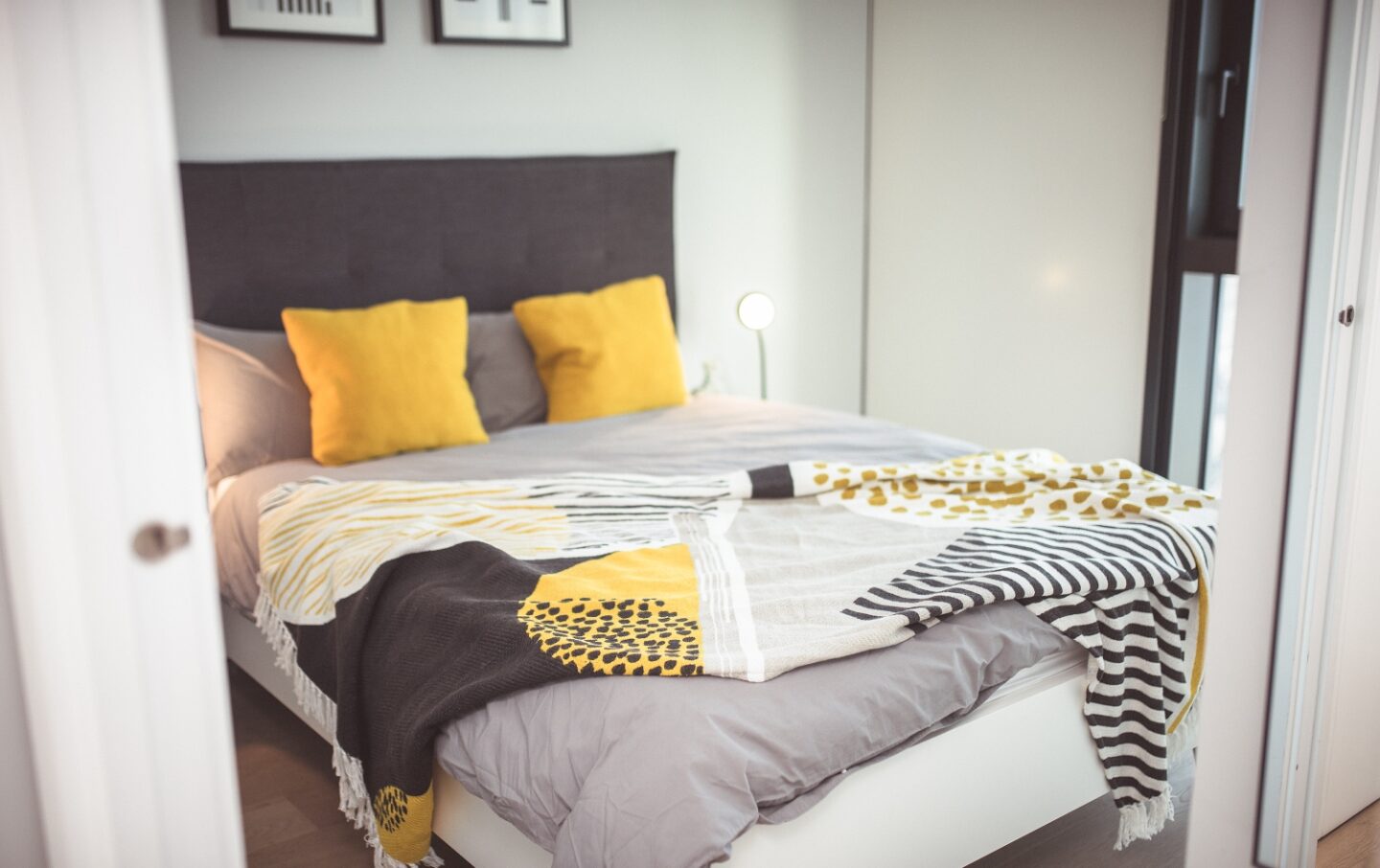 A picture of one of the bedrooms in the Uncle Elephant & Castle Apartment building.