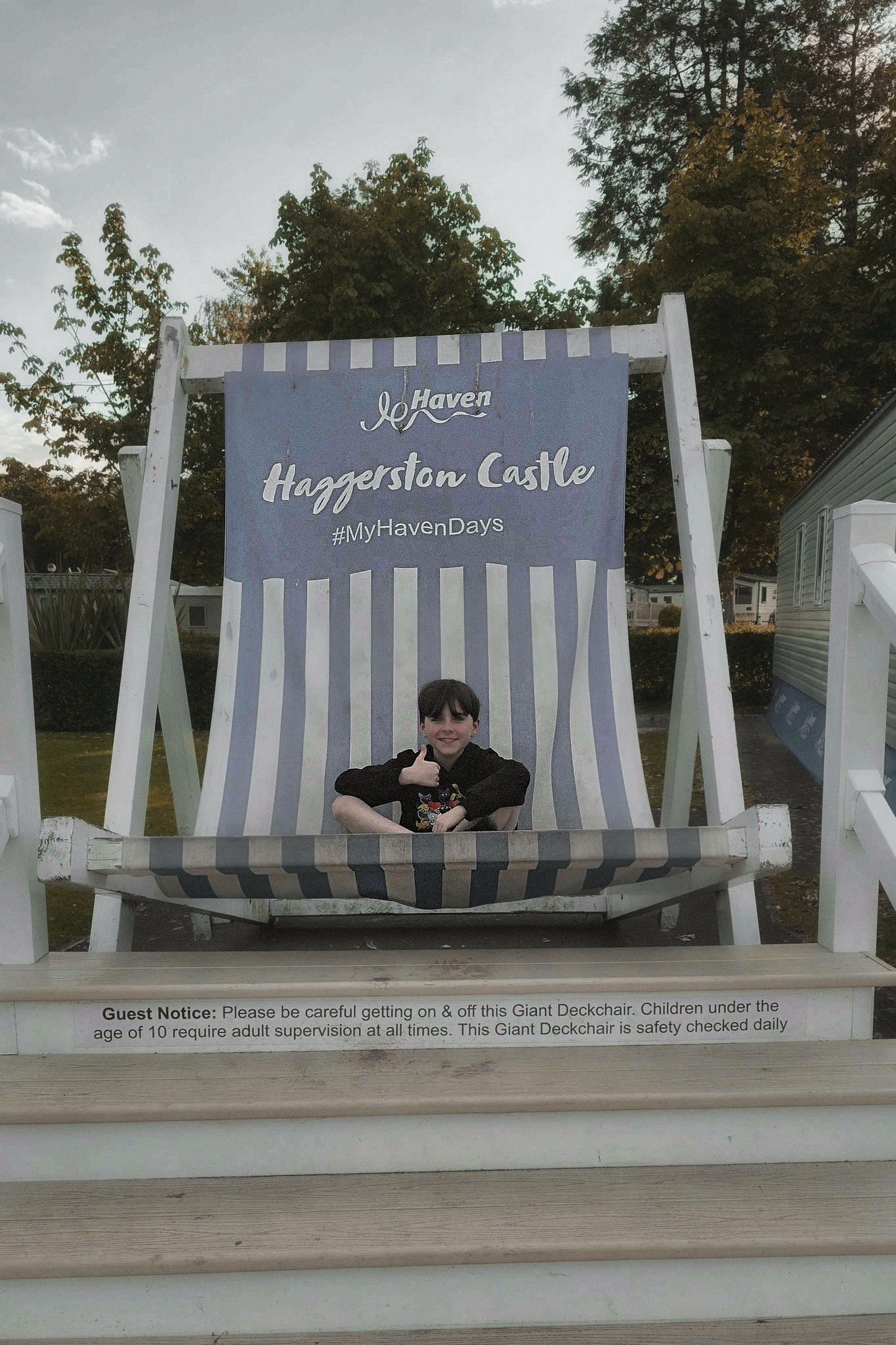 A picture of Eve Saras son Isaac at Haggerston Castle Holiday Park.