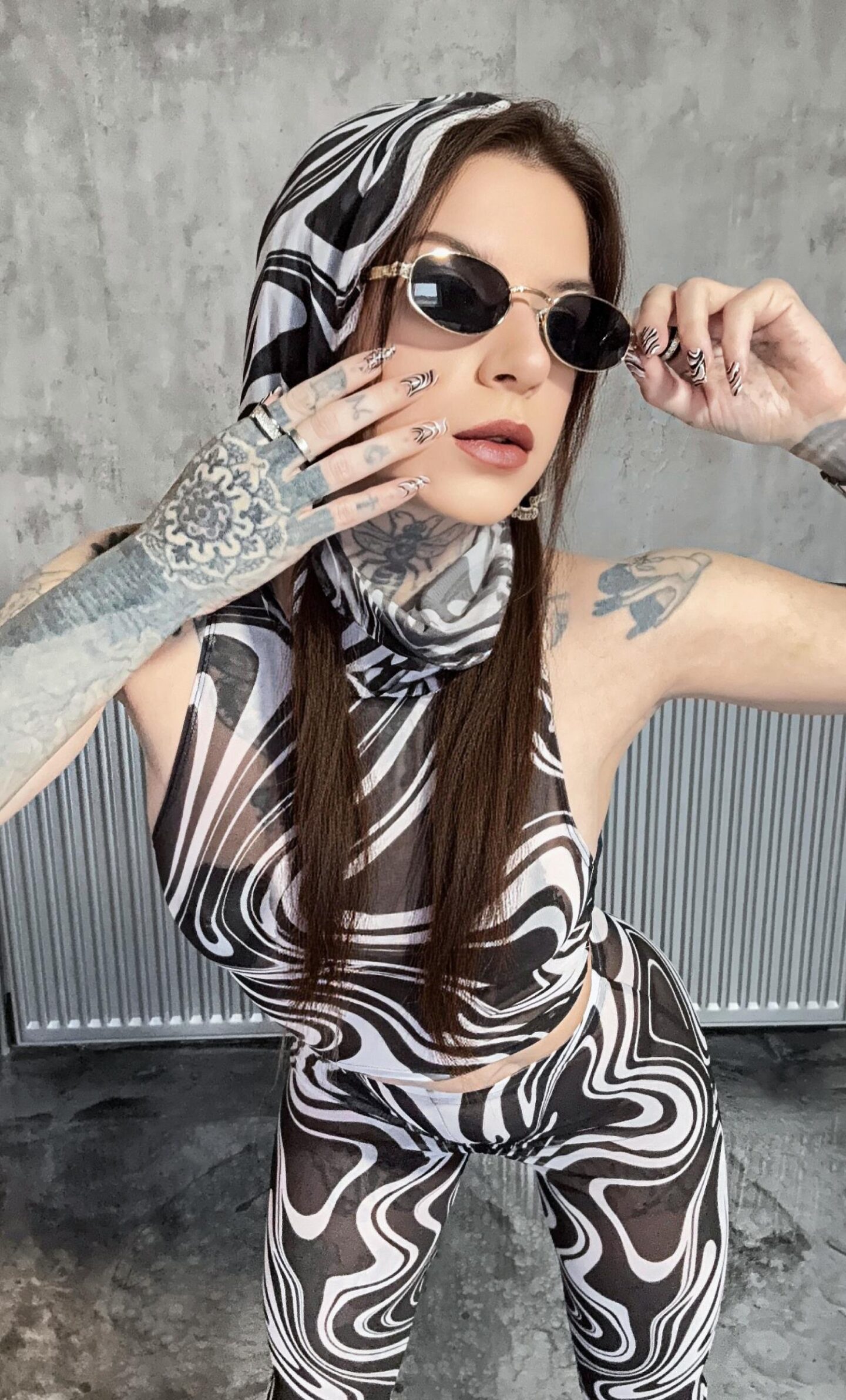 A cool picture capture by Eve Sara wearing Devil Walking.