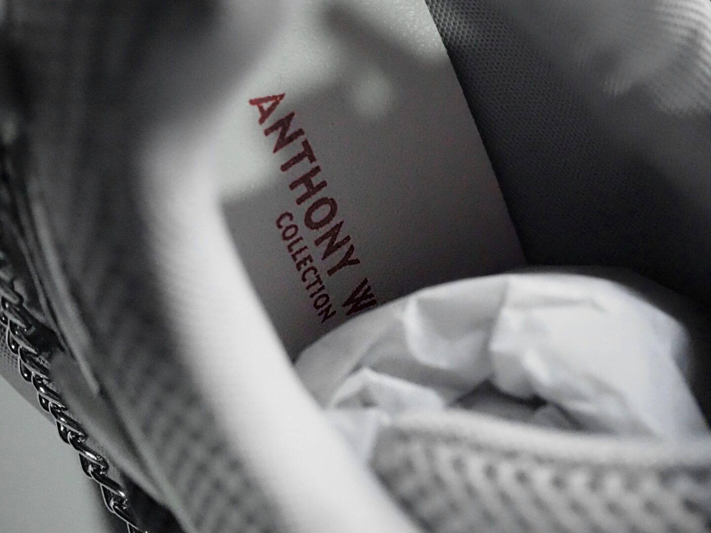 A picture of the insole of the Anthony Wang Jupiter 10 - silver shoes.