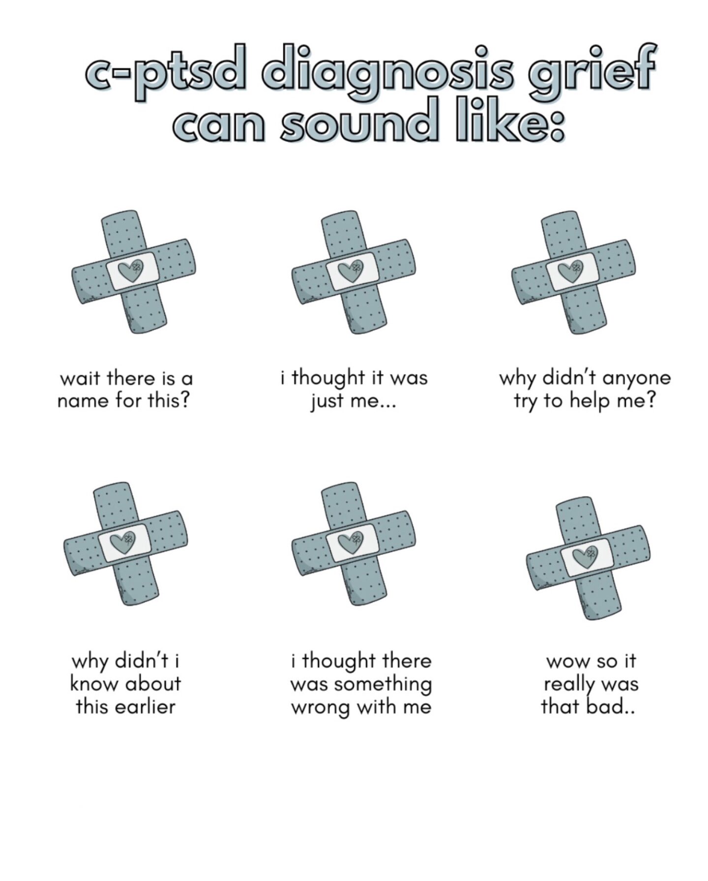 A picture detailing about CPTSD & suicide awareness.