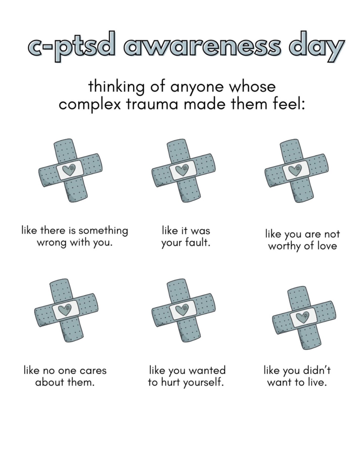 A picture that is detailed about CPTSD awareness.