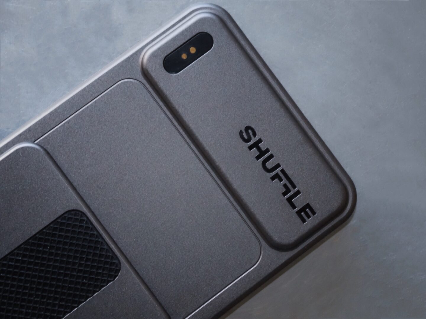 A picture of the Shuffle 2.0 on Eve Sara McIntosh's table.