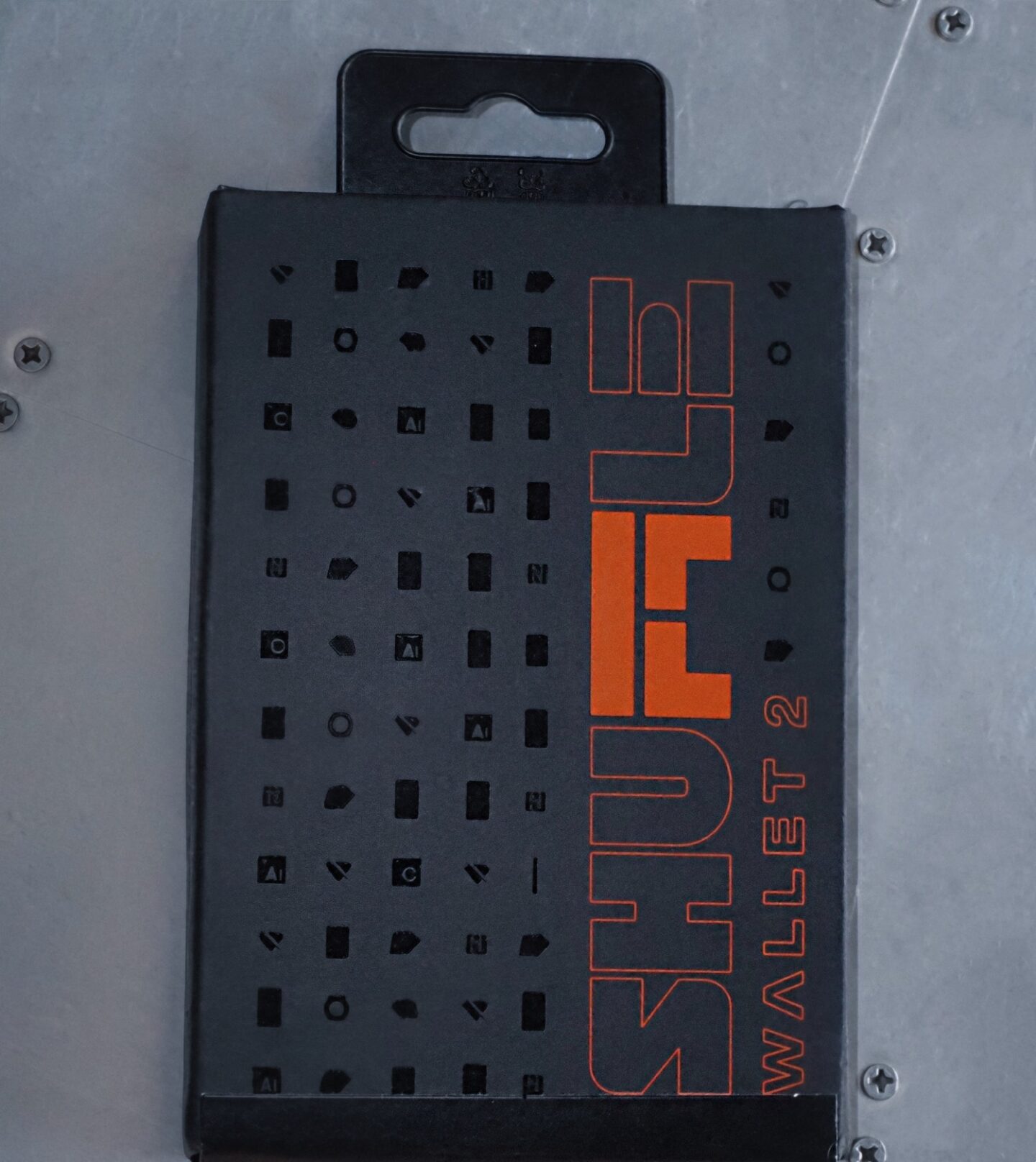 A picture of the Shuffle 2.0 packaging on Eve Sara McIntosh's table.